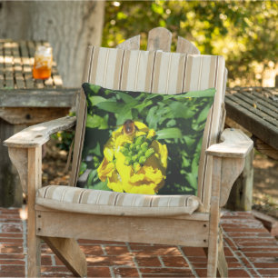 Coussin Abeille sur Fleurs Jaunes