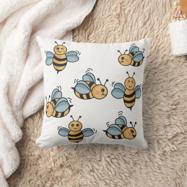 Coussin Abeilles de miel mignonnes (Couverture)