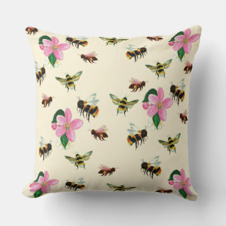 Coussin Abeilles et bourdons