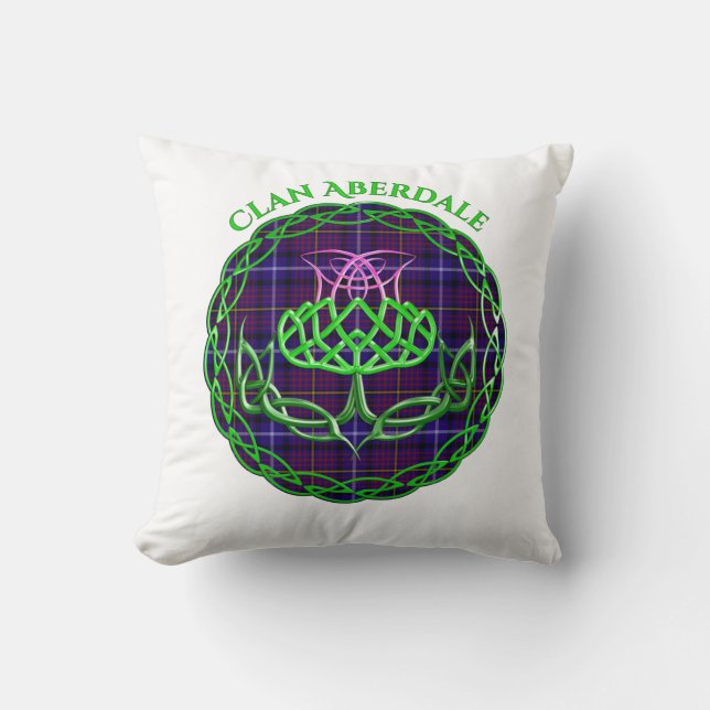 Coussin Aberdale Scottish Tartan Celtic Thistle (Recto)