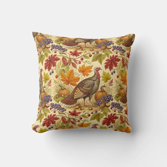 Coussin Abondance de Thanksgiving (Recto)