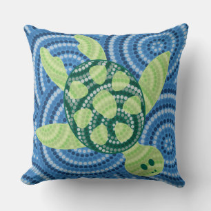 Coussin Aboriginal turtle