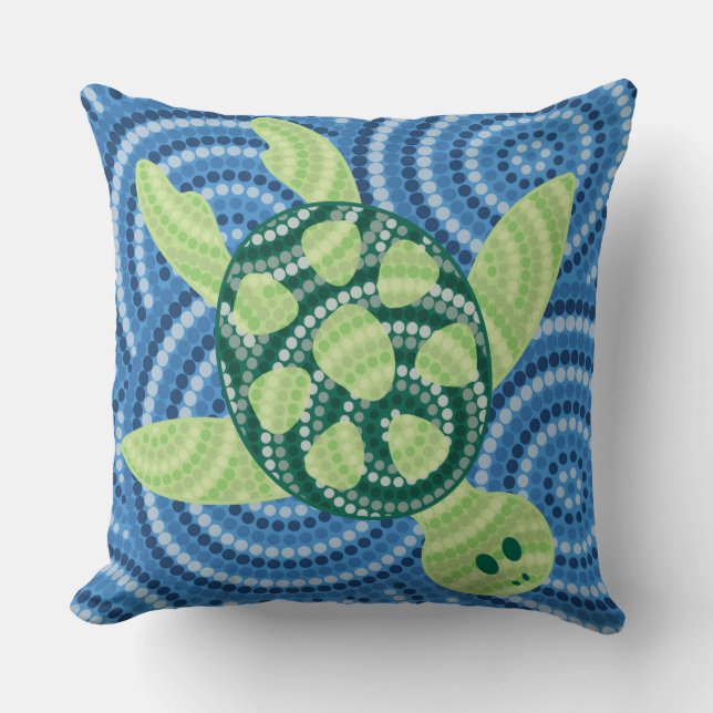 Coussin Aboriginal turtle (Recto)