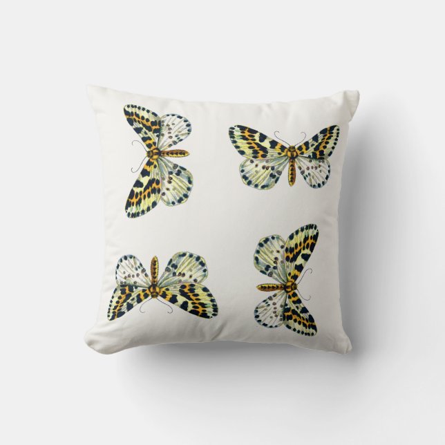 Coussin Abraxas grand ulariata, The Magpie Moth Color Imag (Recto)