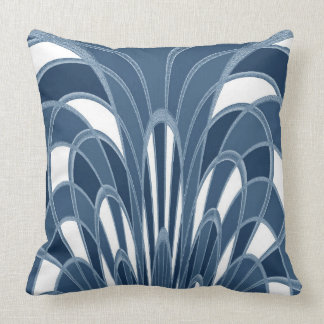 Coussin Abrégé sur champignon - art déco - Heather bleue