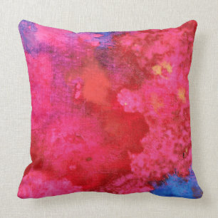 Coussin Abrégé sur chaud contemporain de rose choquant