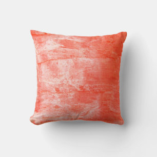 Coussin Abrégé sur corail/blanc