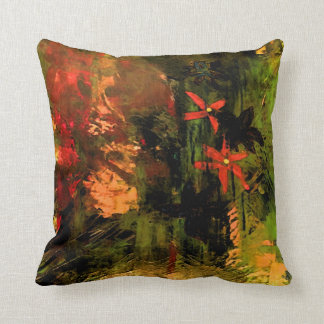Coussin Abrégé sur orange fleur