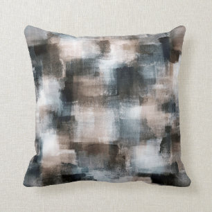 Coussin Abrégé sur traçages d'ardoise de Taupe