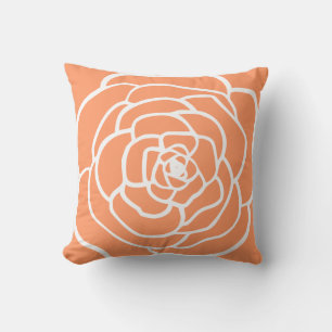 Coussin Abricot rose moderne simple de silhouette de