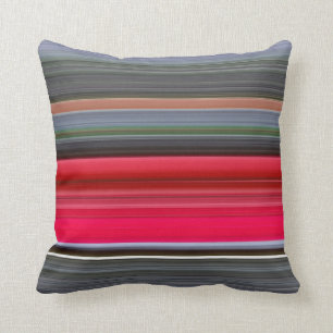 Coussin Abstract #1: Red and Grey