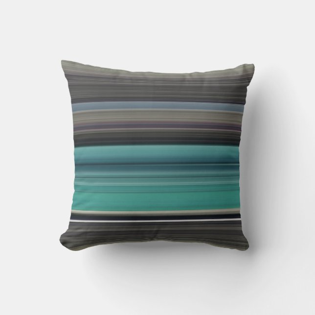 Coussin Abstract #1: Teal and grey (Recto)