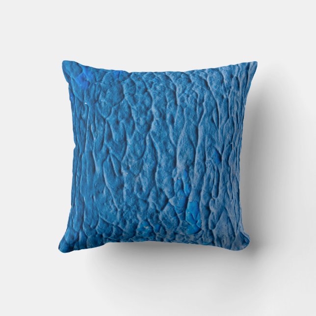Coussin Abstract Cobalt Blue Textured Wall with Impasto Pa (Verso)