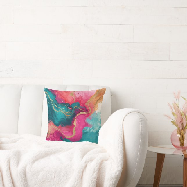 Coussin Abstract Colour Combination Throw Pillow (Canapé)
