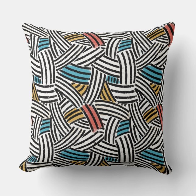 Coussin Abstract Geometric Line Art Seamless Pattern (Recto)