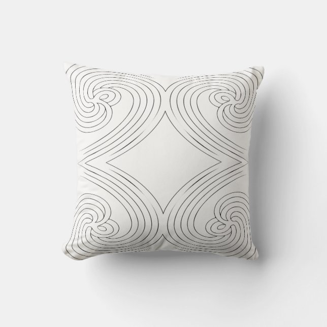 Coussin Abstract geometric pattern with spiral symmetry (Recto)