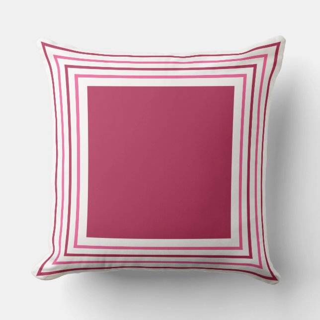 Coussin Abstract Geometrical Burgundy Red & Pink (Recto)