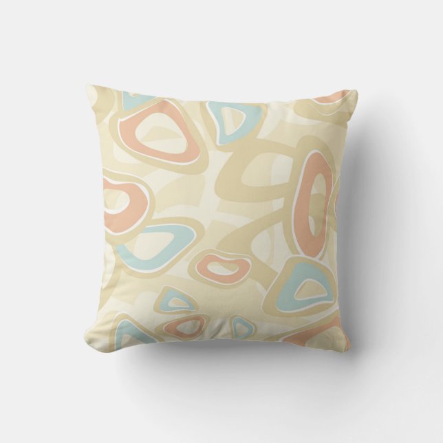 Coussin Abstract moderne de géométrie des shapes pastel re (Recto)