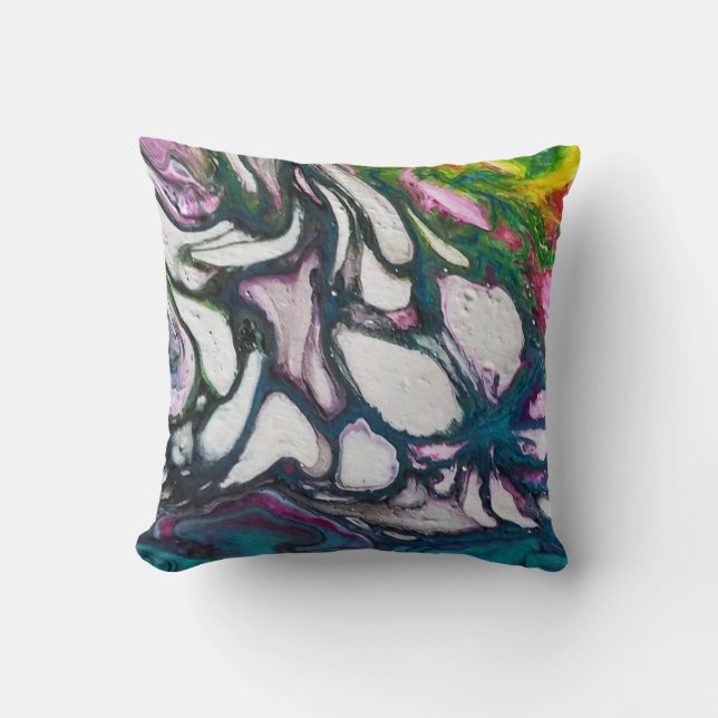 Coussin Abstract painting signed Kook Art Throw Pillow (Recto)