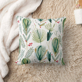 Coussin Abstract Scandinavian Christmas Foliage Sage Green