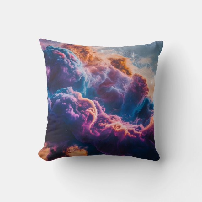Coussin Abstract Space Nebula Art - Colorful Cosmic (Recto)