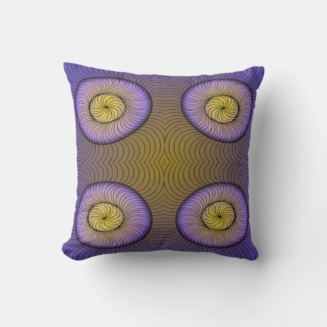 Coussin Abstract spiral geometric pattern (op art) (Recto)