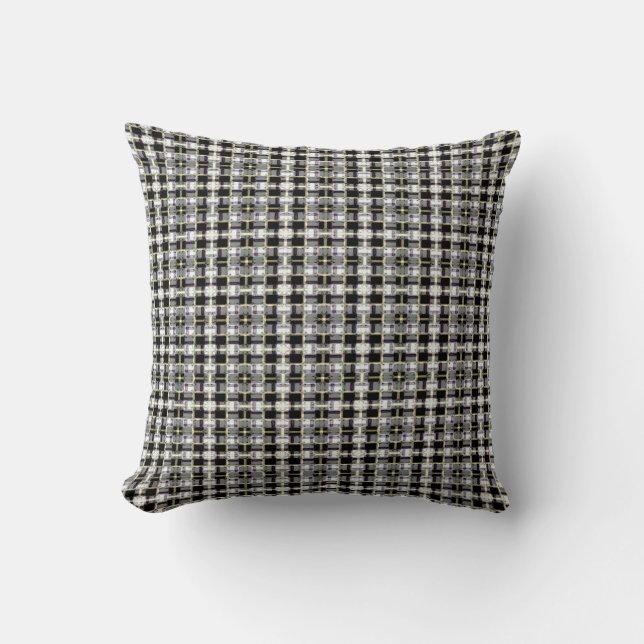 Coussin abstract texture, colorful checkered pattern, simp (Recto)