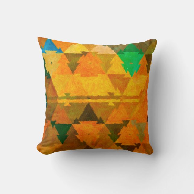 Coussin Abstract watercolor texture background. Oil painti (Recto)