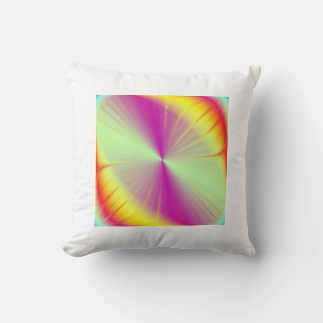 Coussin Abstraction d'arc-en-ciel (Recto)