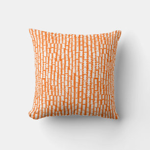 Coussin Abstrait 020712 - Blanc sur orange