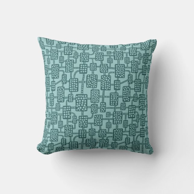 Coussin Abstrait 041113 - Vert mousse sur vert bleu clair (Recto)