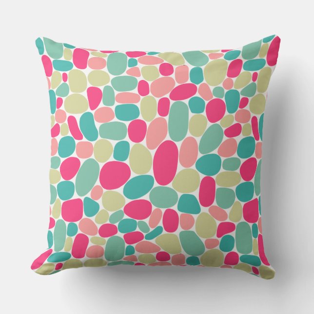 Coussin Abstrait 160417 - Couleurs sur blanc (Recto)