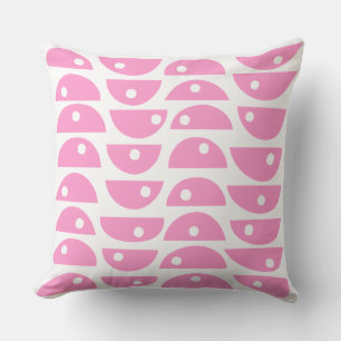 Coussin Abstrait 20816 - Rose sur blanc
