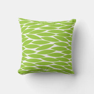 Coussin Abstrait 250713 - Martian Green en blanc
