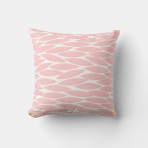 Coussin Abstrait 250713 - Rose pâle sur blanc