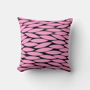 Coussin Abstrait 250713 - Rose sur Noir