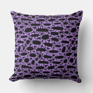 Coussin Abstrait 250923 - Pâques violet sur noir