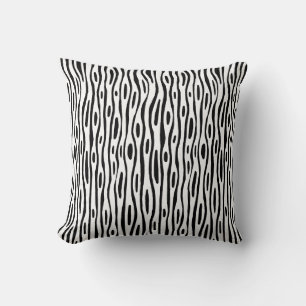 Coussin Abstrait 280314 - Blanc sur noir