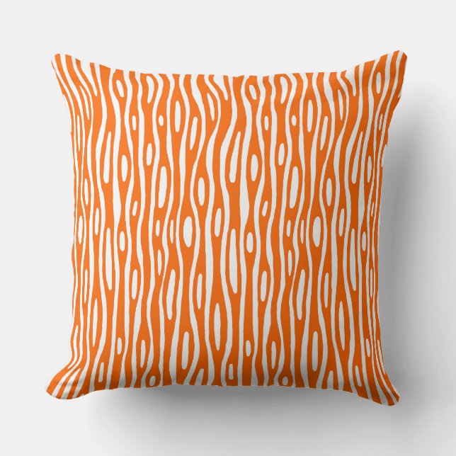 Coussin Abstrait 280314 - Orange en blanc (Recto)