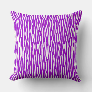 Coussin Abstrait 280314 - Violet sur blanc