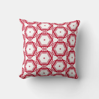Coussin Abstrait à motif floral rose transparent