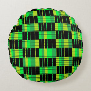 Coussin Abstrait à patinage en noir et vert du Co