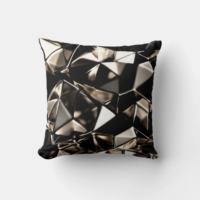 Coussin Abstrait arrière - plan de cristal triangle. (Recto)