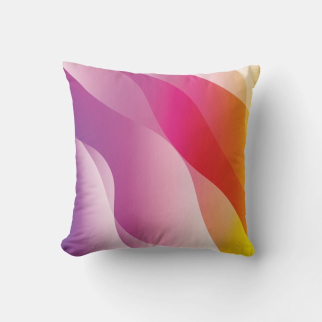 Coussin Abstrait Arrière - plan Wavy. Illustration avec co (Recto)