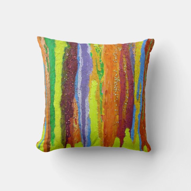 Coussin Abstrait Art moderne goutte à goutte de peinture r (Recto)
