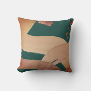 Coussin Abstrait artistique Palette de couleurs Turquois