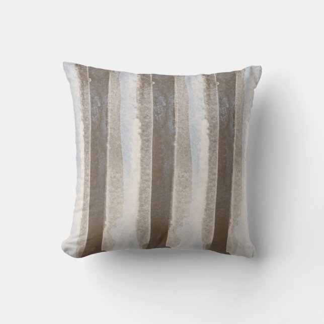 Coussin Abstrait Beige Brun Beige Moderne (Recto)