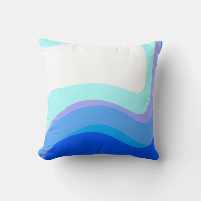 Coussin Abstrait Bleu 1112 (Recto)