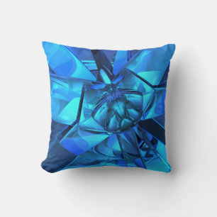 Coussin Abstrait bleu saphir