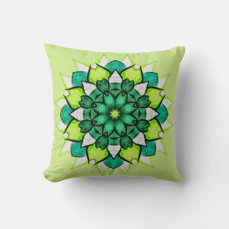 Coussin Abstrait Boho Floral Mandala